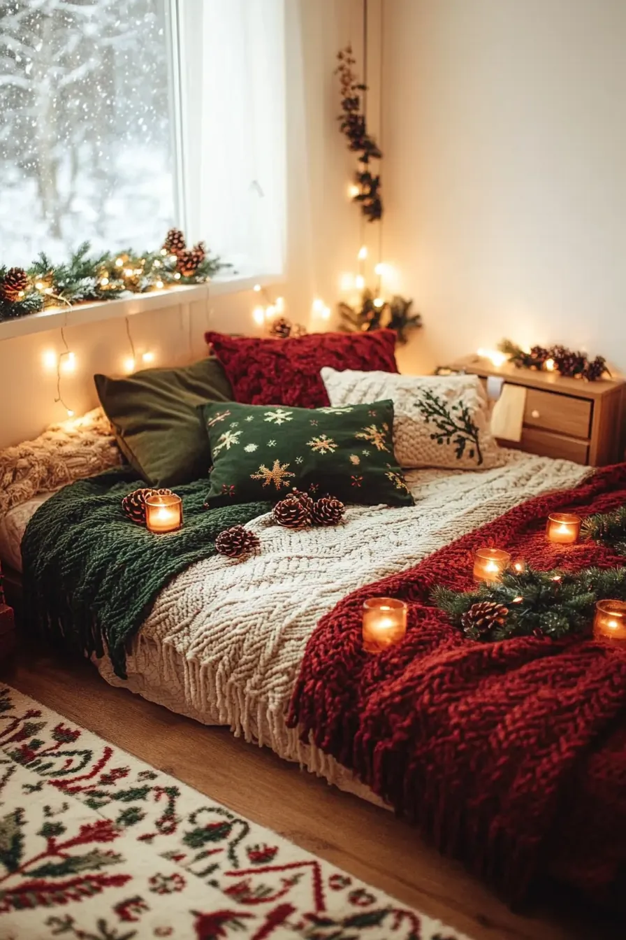 Creative Festive Holiday Bedroom Decor Small Spaces Inspiration