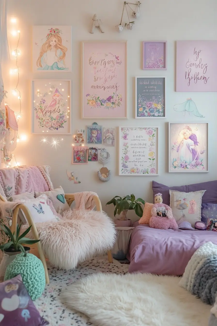 Creative Wall Art Designs for a Dreamy Girls Bedroom