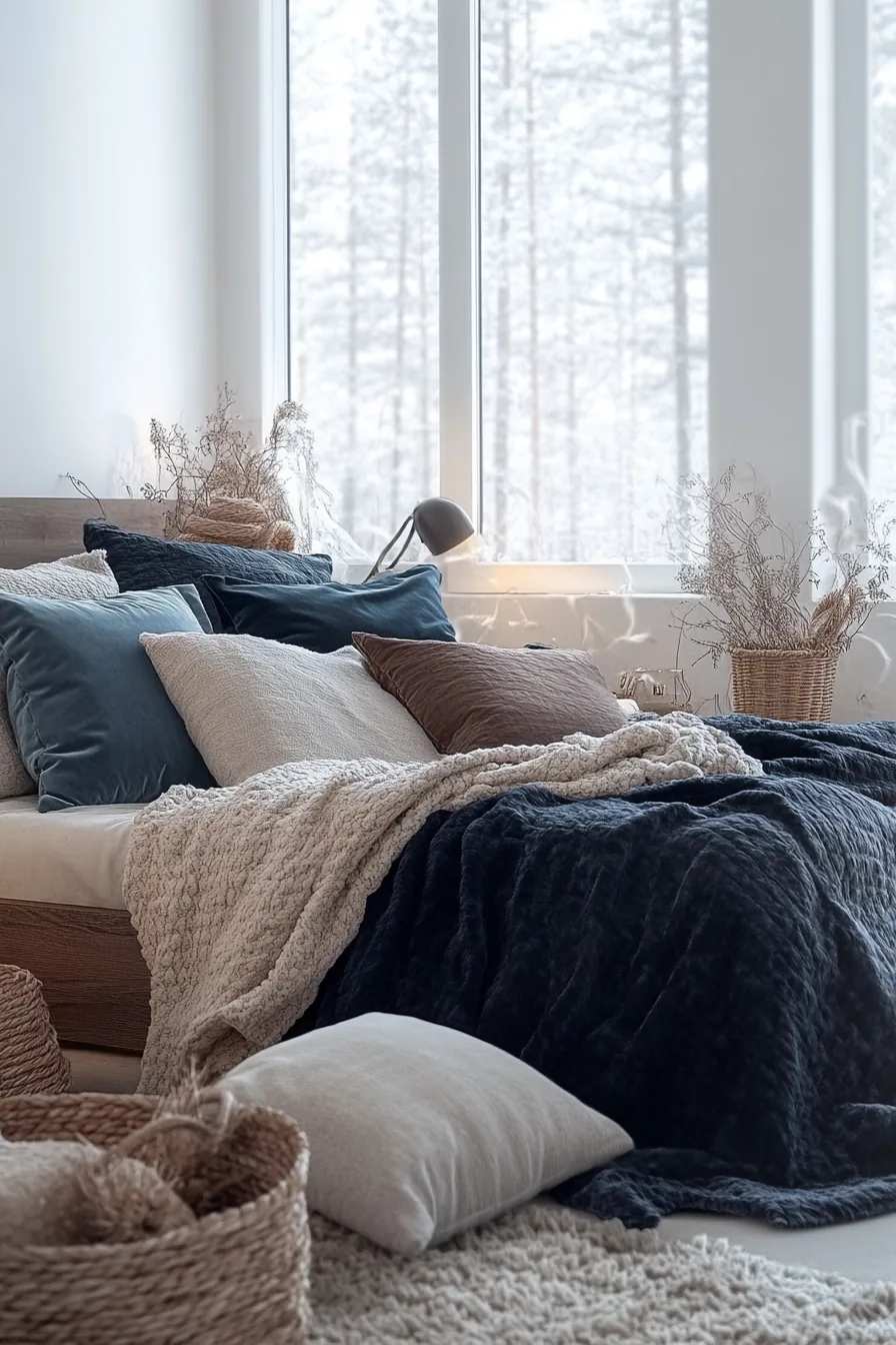 Creative Winter Bedroom Textiles Layering for Warmth and Elegance