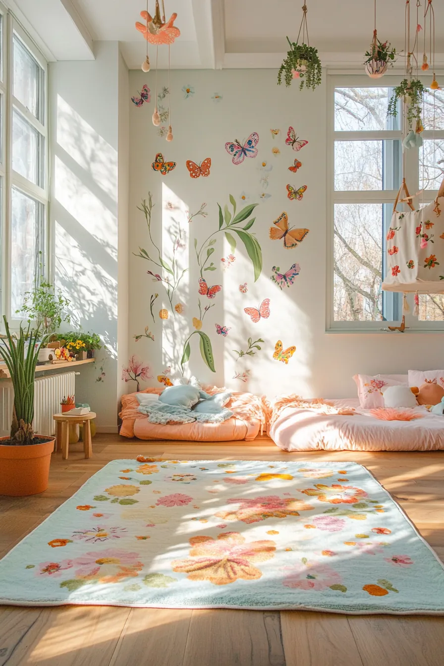 Creative springtime playful decor ideas kids bedroom for vibrant moods