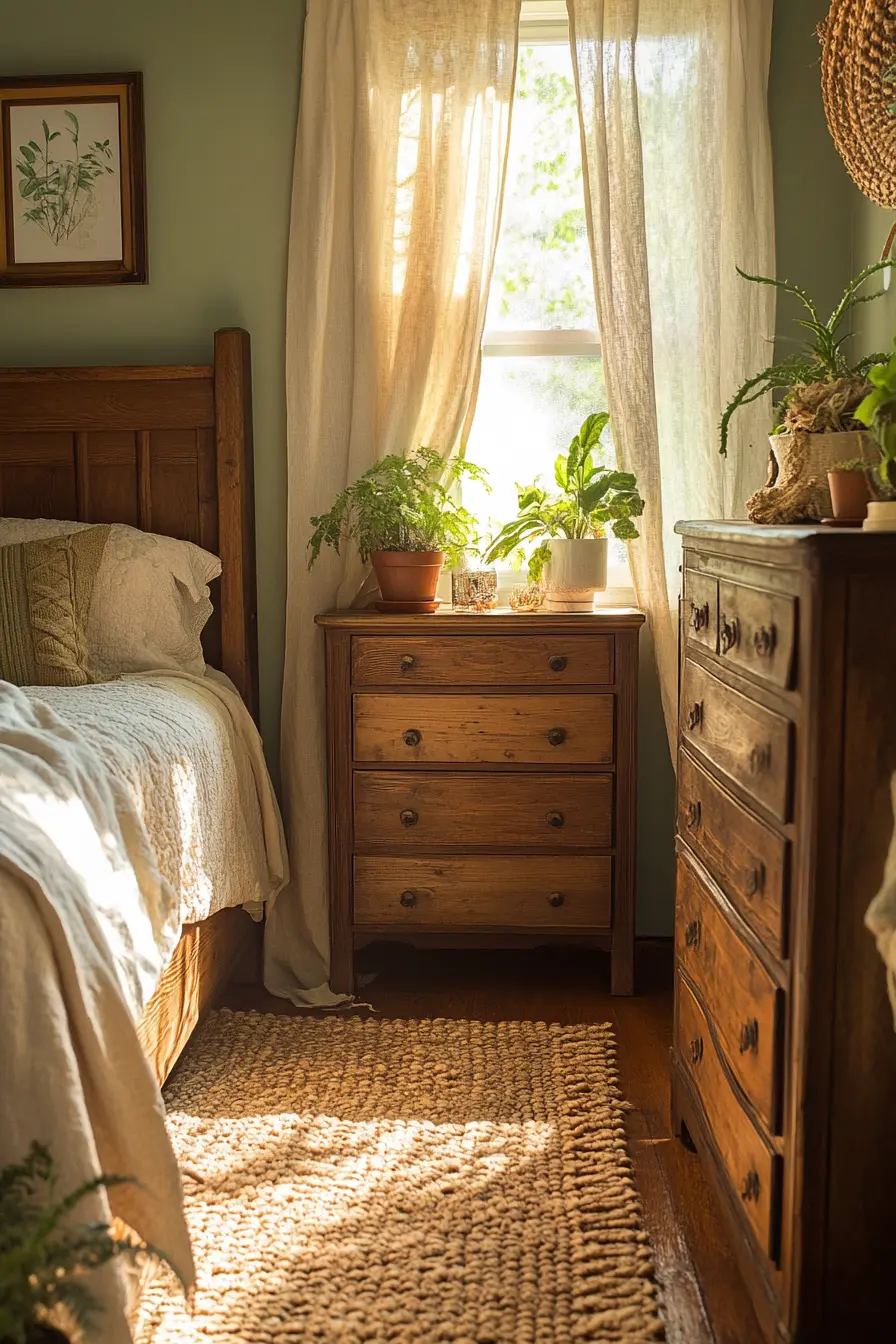 Designing a Dreamy Cottage Bedroom with Wooden Furniture 1