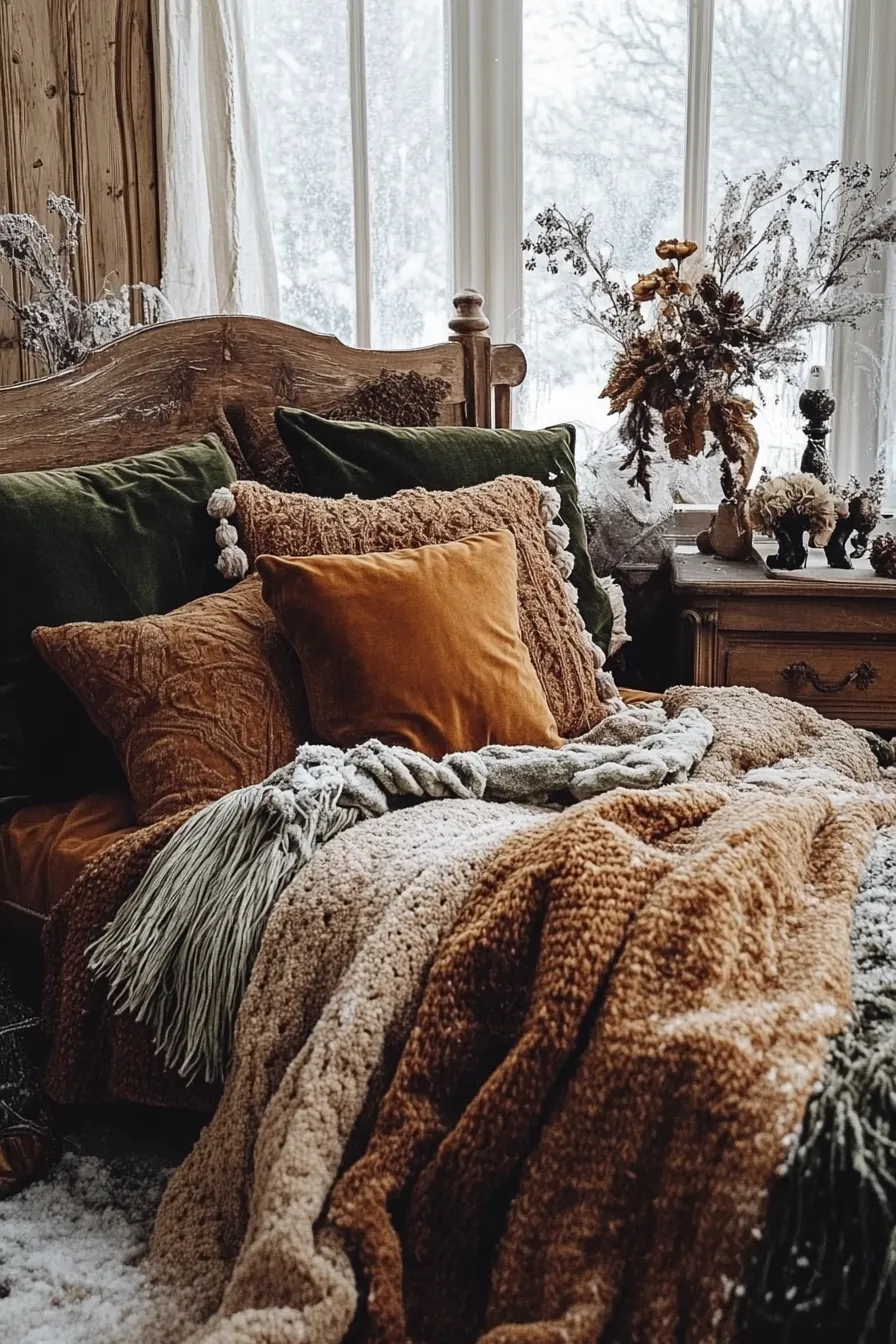 Discover the Charm of Vintage Textured Fabrics for Winter Bedrooms