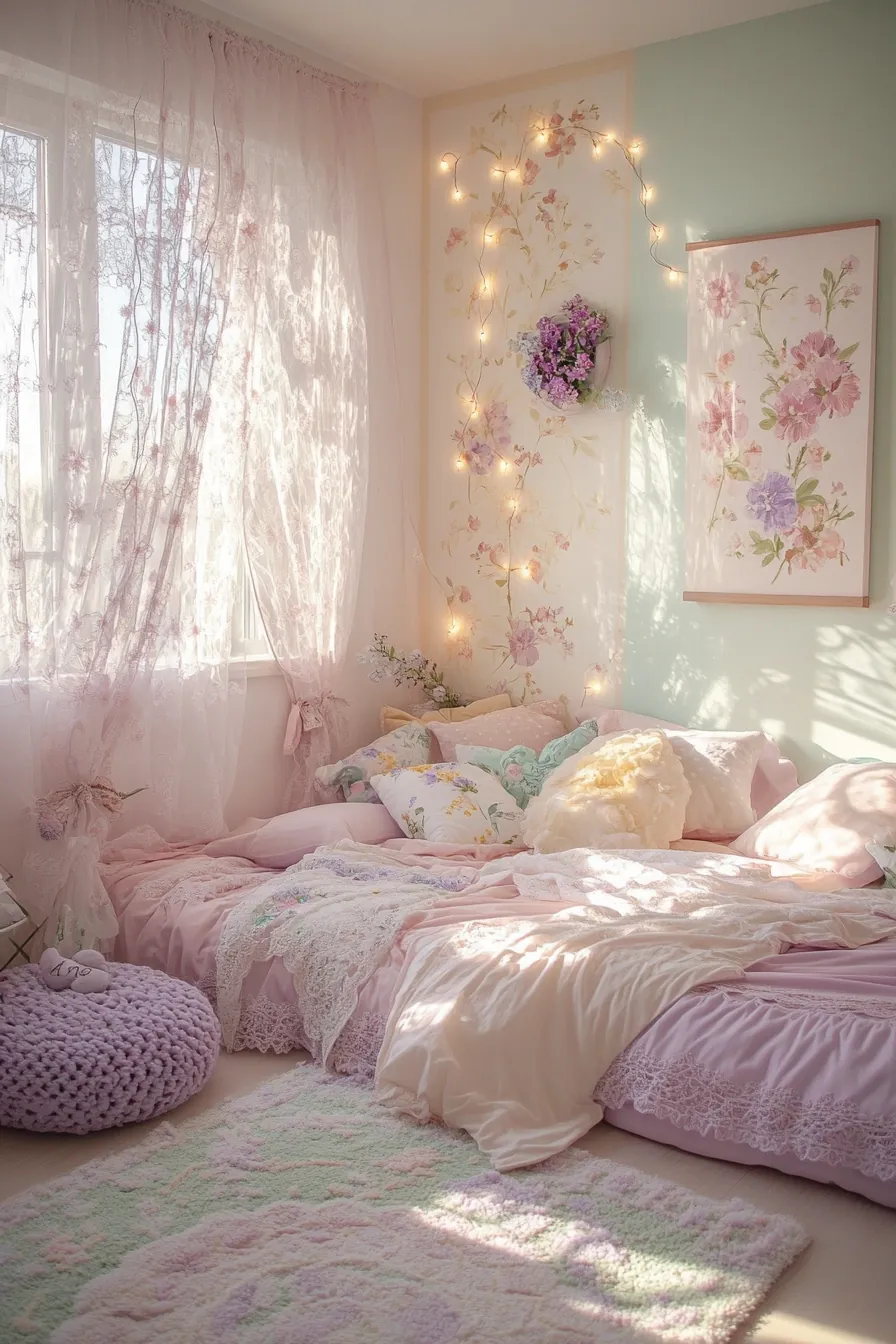Dreamy pastel spring girls bedroom inspiration for refreshing style
