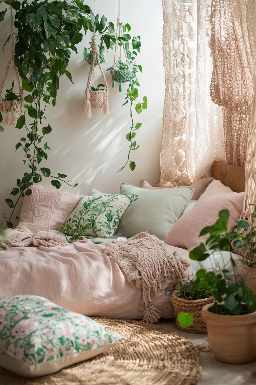 Dreamy spring bohemian botanical bedroom ideas for Vibrant Interiors