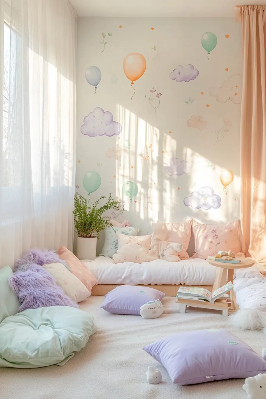 Dreamy summer pastel kids bedroom themes for playful interiors