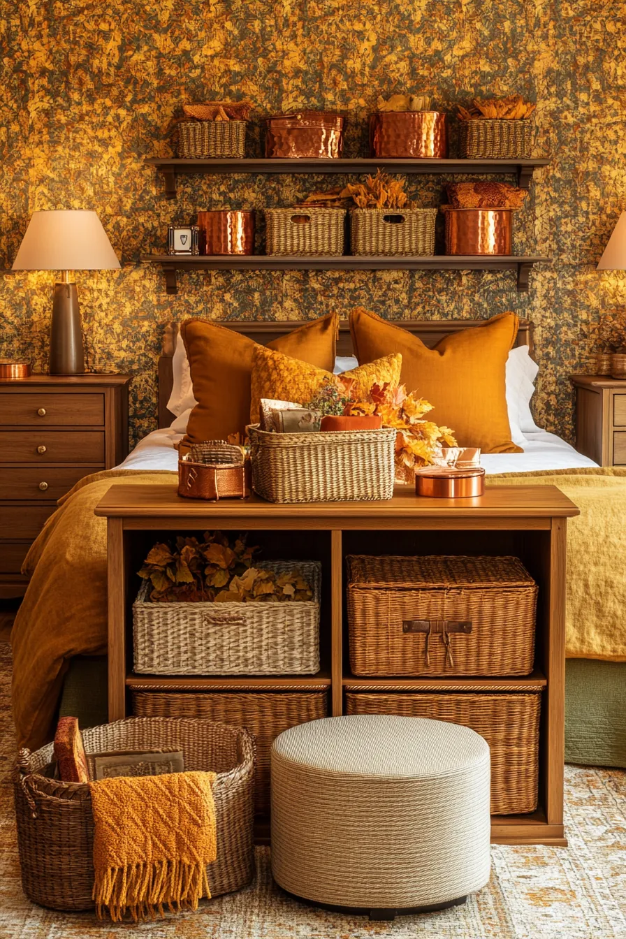 Elegant Autumnal Bedroom Decor Storage Hacks to Refresh Your Space