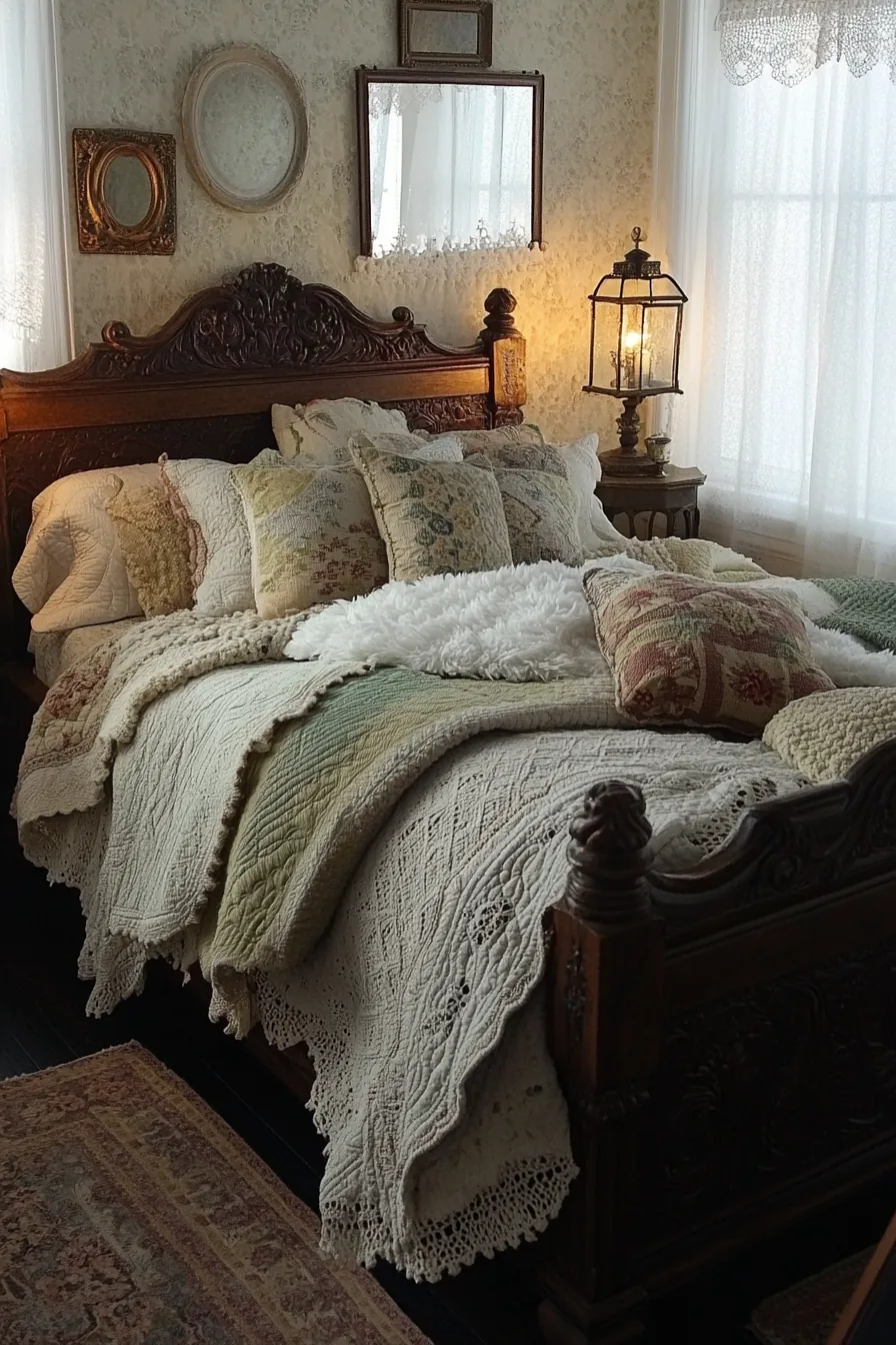 Elegant Cozy Vintage Bedroom Ideas for Winter Nights
