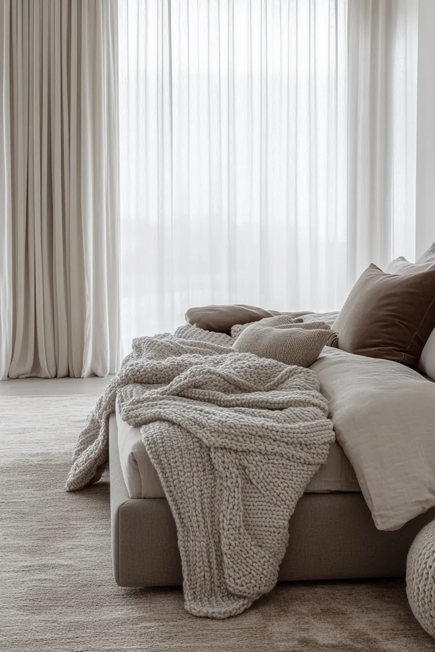 Elegant Inspirations for Neutral Winter Palette Modern Bedrooms