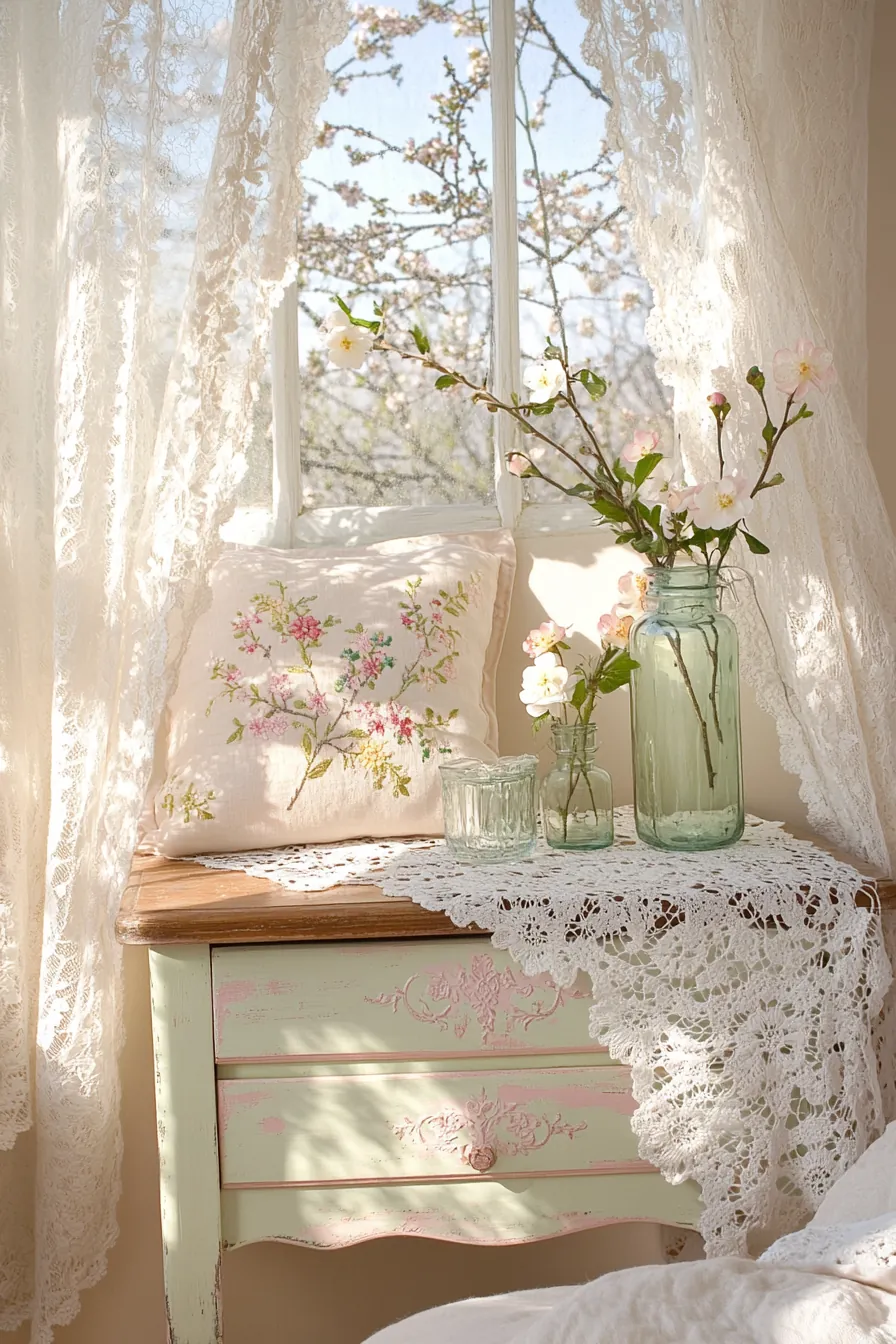 Elegant Vintage Spring Bedroom Accents DIY to Brighten Your Room