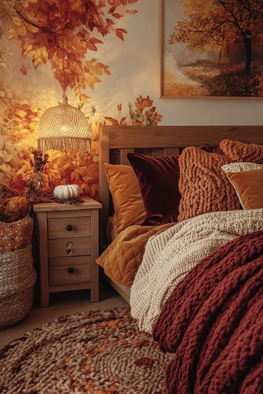 Elegant Warm Autumn Colors Girls Bedroom Inspiration and Styling