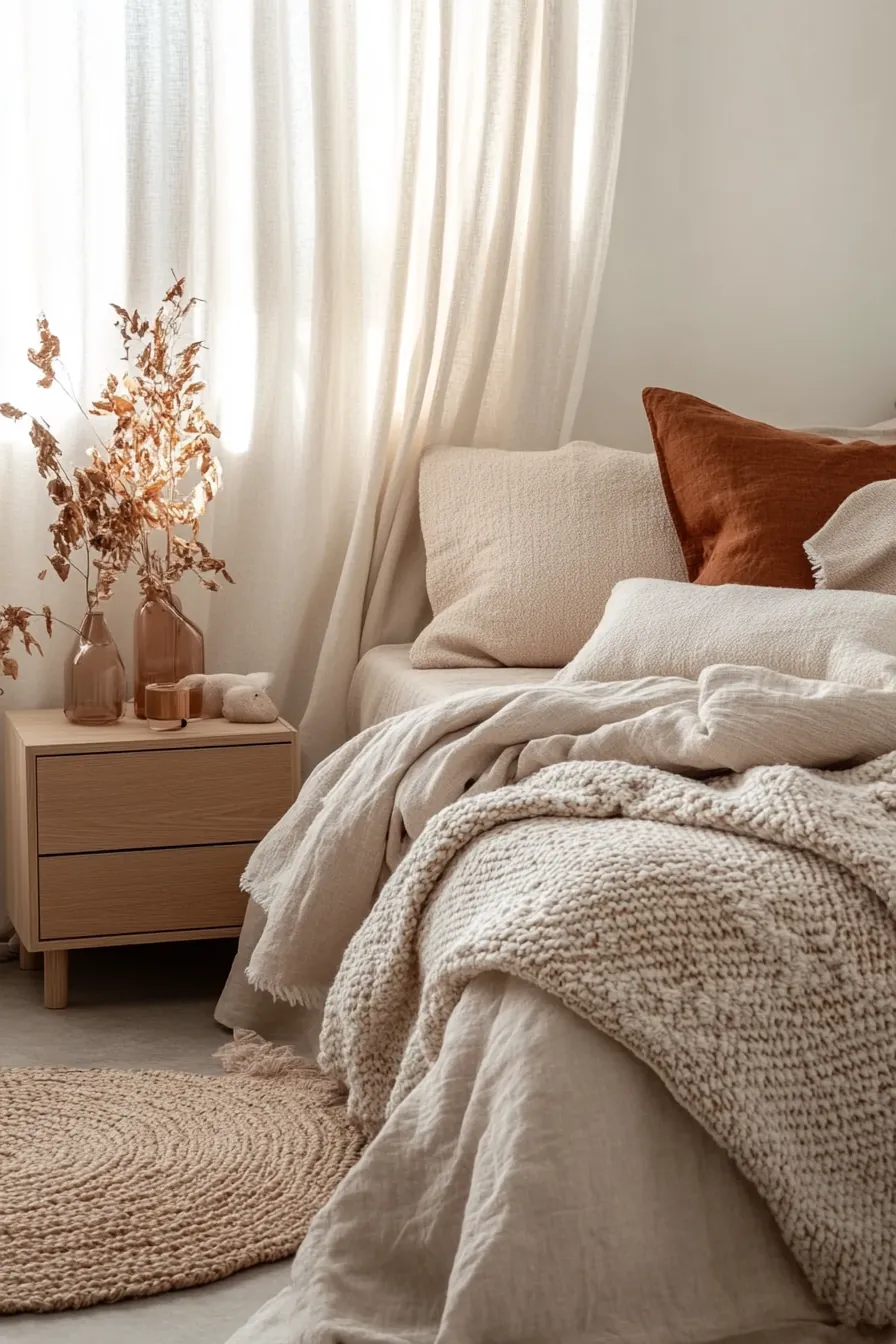 Elegant Warm Neutral Autumn Bedroom Inspiration to Refresh Your Decor