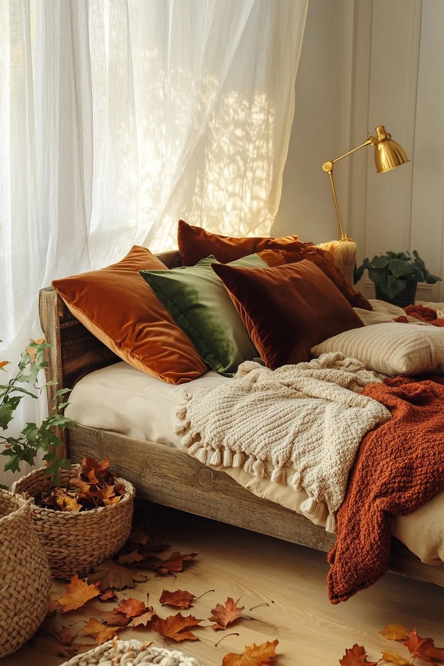 Elegant Warm Neutral Winter Bedroom Textiles for Serene Comfort