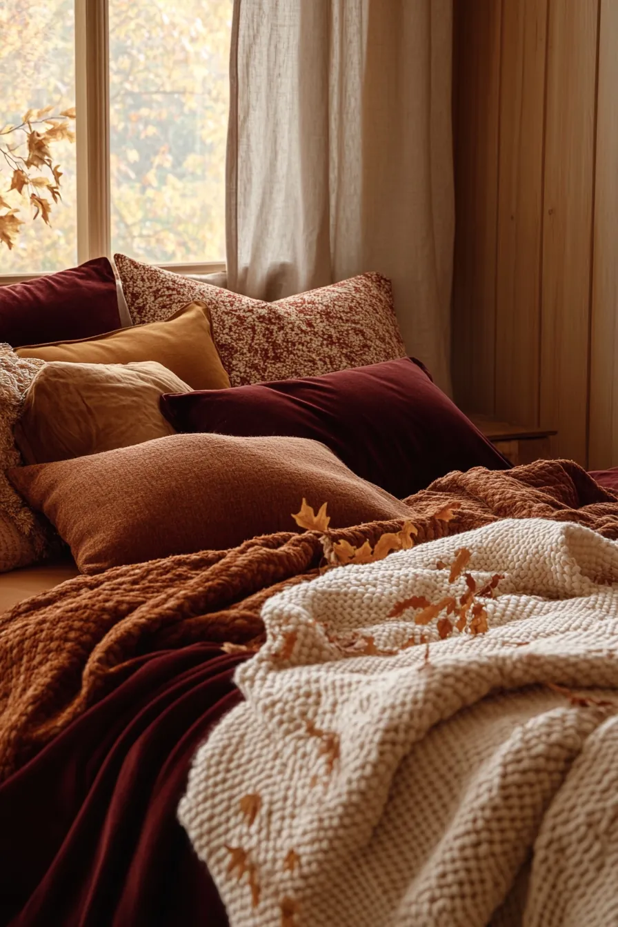 Elevate Bedroom Atmosphere Using Autumn Inspired Bedroom