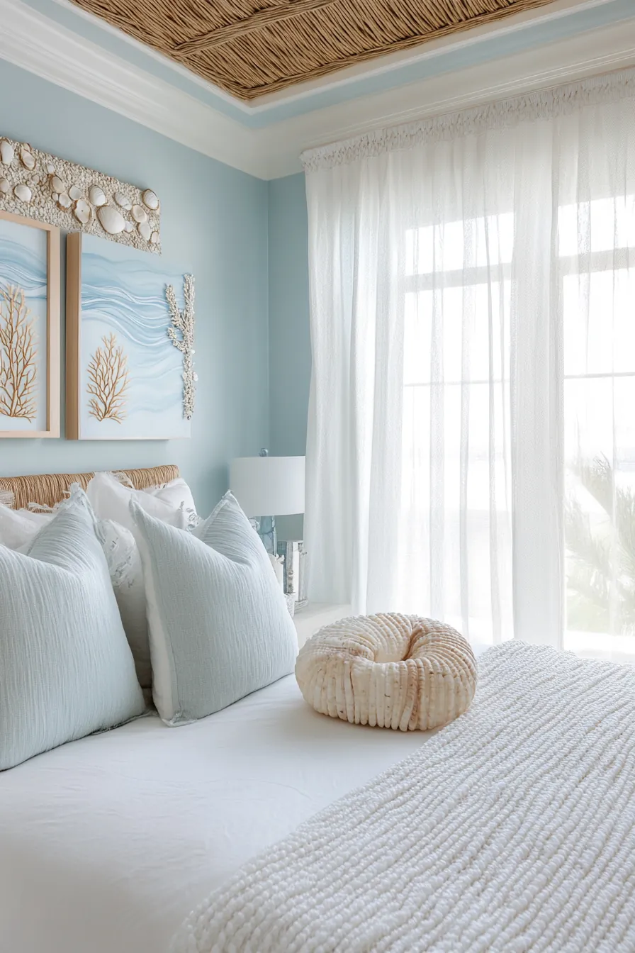 Elevate Bedroom Style through Summer Coastal Bedroom Wall Inspiration