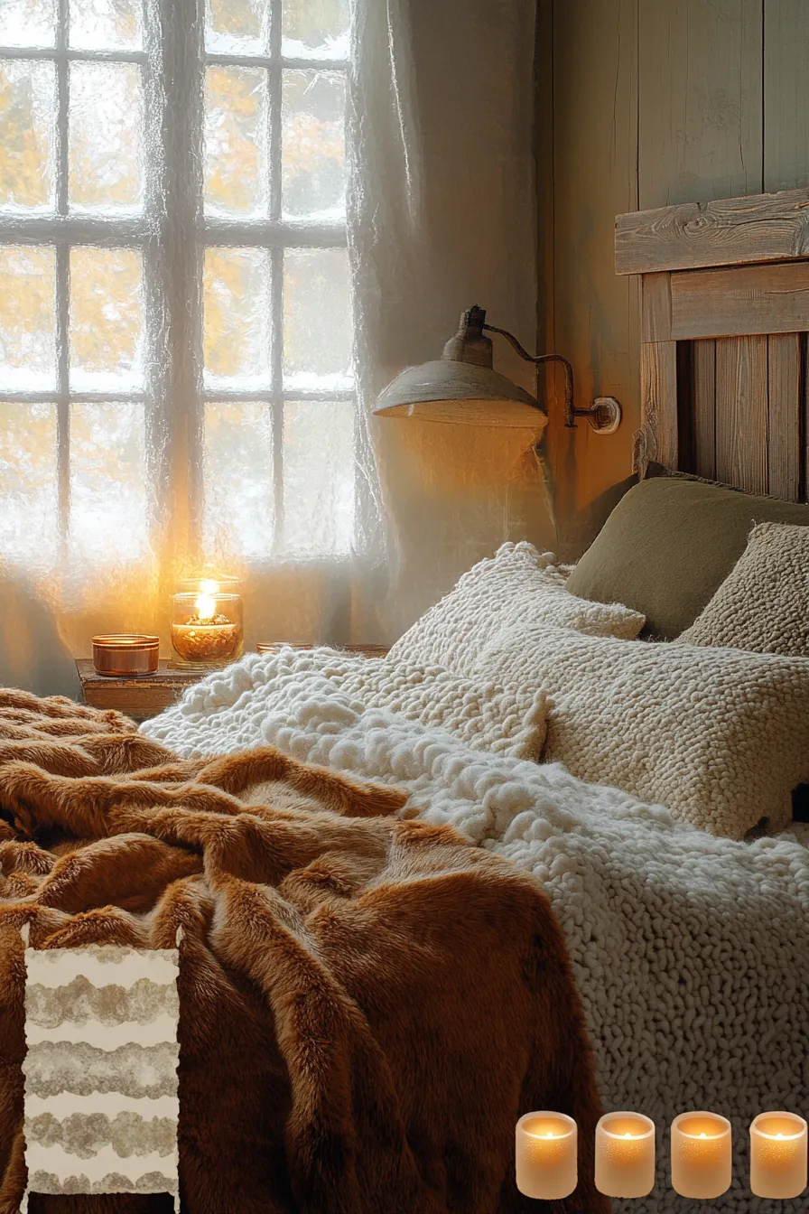 Elevate Bedroom Warmth with Rustic Hygge Decor for Cold Months