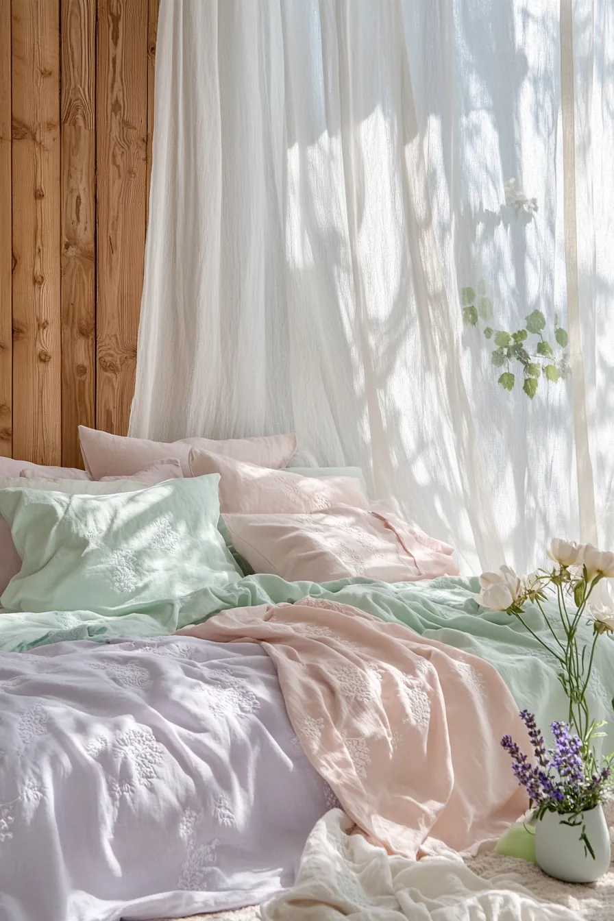 Elevate Comfort and Style with Spring Bedroom Refresh Pastel Linens