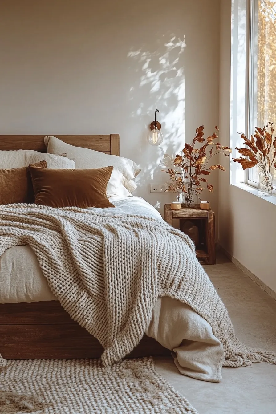 Elevate Comfort with Fall Bedroom Decor Warm Neutrals Ideas