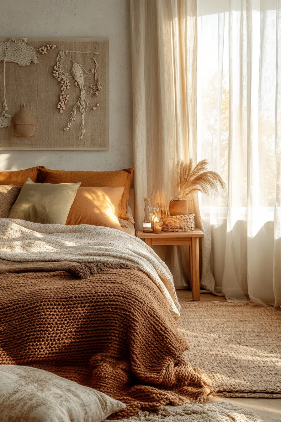 Elevate Comfort with Fall Earth Tone Bedroom Decorating Ideas and Styling