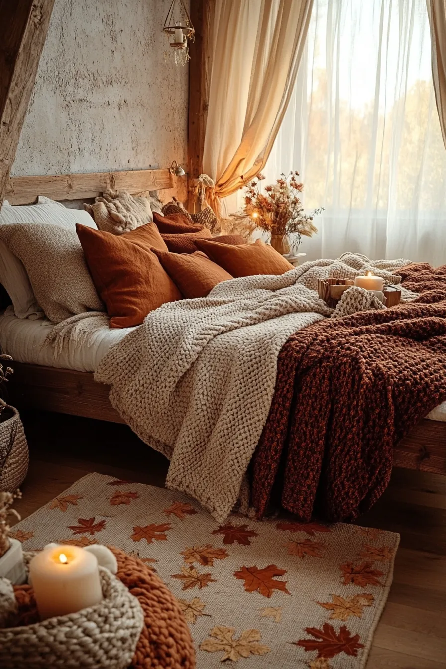 Elevate Relaxation Through an Autumn Cozy Cottage Bedroom Makeover