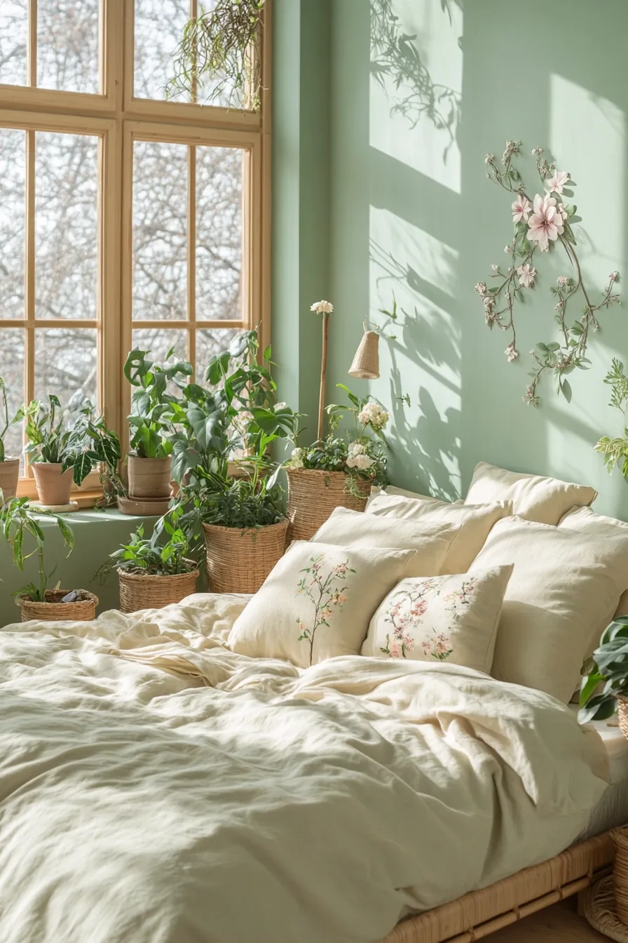 Elevate Sustainable Spaces with Nature Inspired Bedroom Decor Spring Ideas