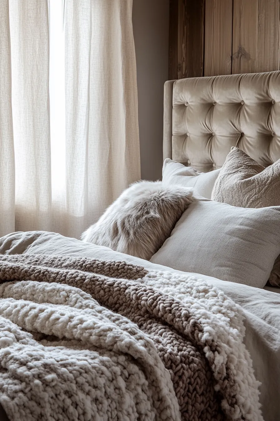 Elevate Winter Bedroom Styling with Luxurious Soft Fabrics