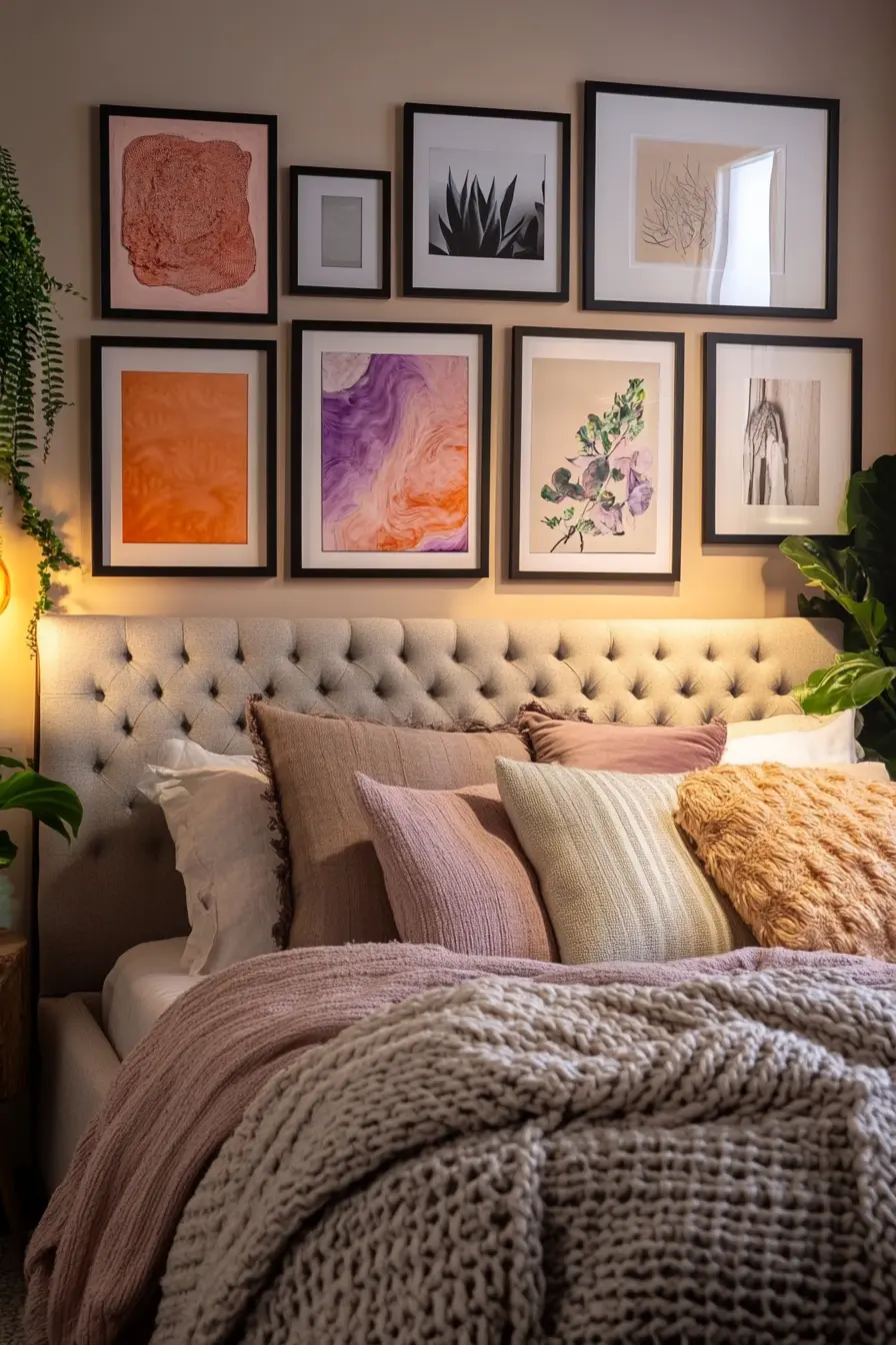 Elevate Your Bedroom Aesthetics with Creative Gallery Walls