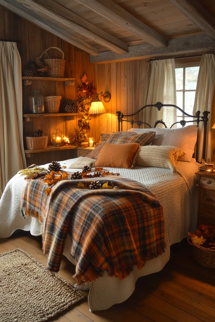 Elevate Your Bedroom Ambiance Using Rustic Autumn Bedroom Decorating