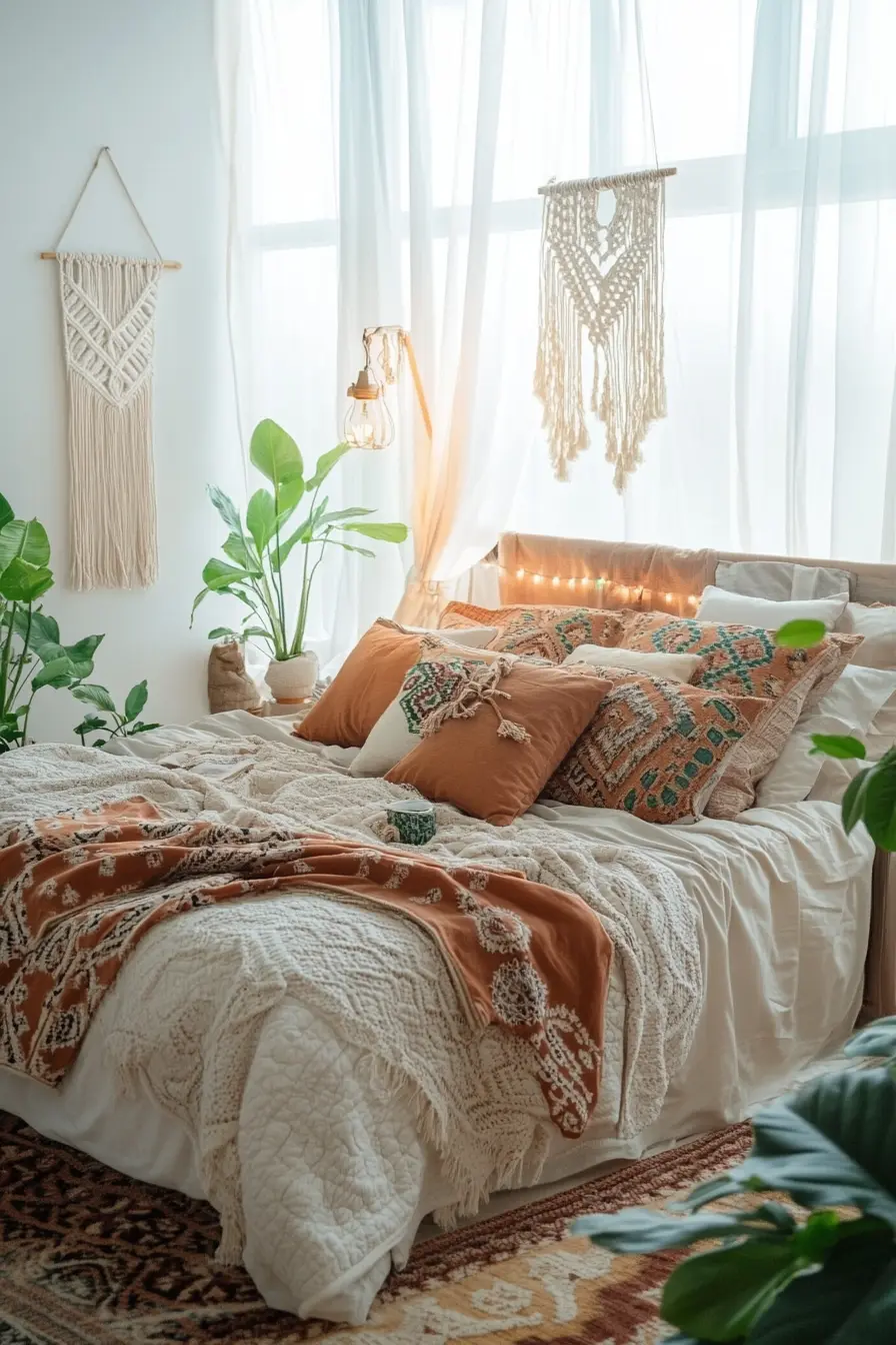 Elevate Your Bedroom Ambience with Boho Chic Style
