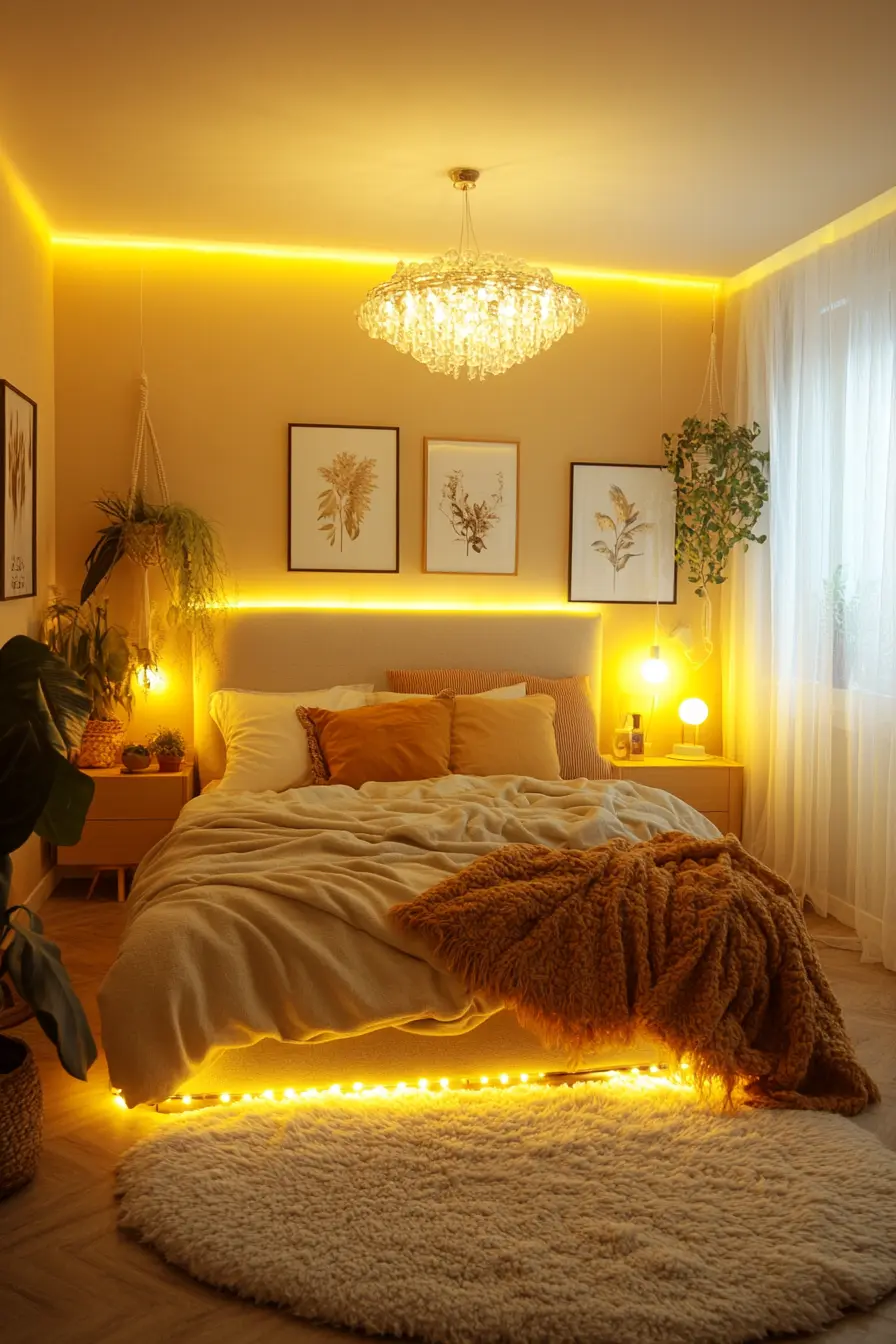 Elevate Your Bedroom Ambience with Layered Lights