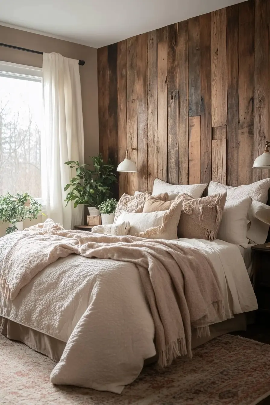 Elevate Your Bedroom with Stunning Rustic Accent Wall Ideas