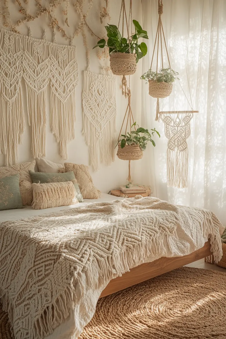 Elevate Your Boho Bedroom Aesthetic with Macrame Accents