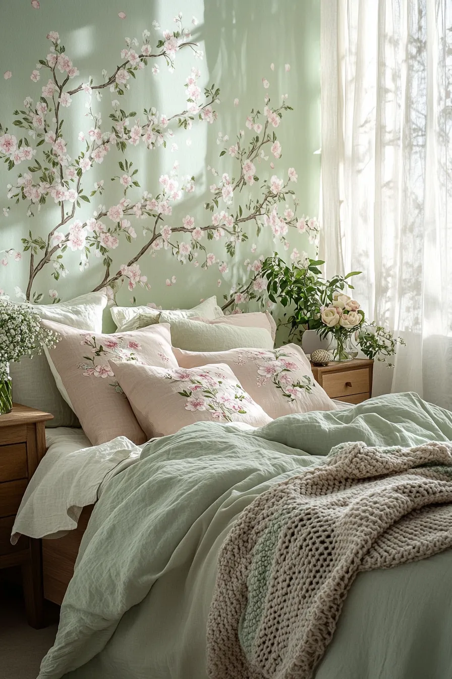 Elevate Your Rest with a Vibrant Spring Floral Bedroom Decor Mood