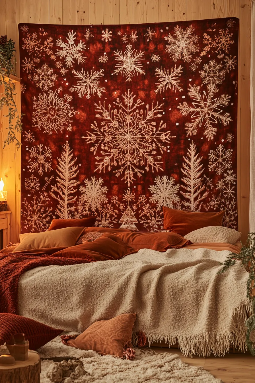 Elevate Your Room with Cozy Winter Bedroom Tapestry Ideas