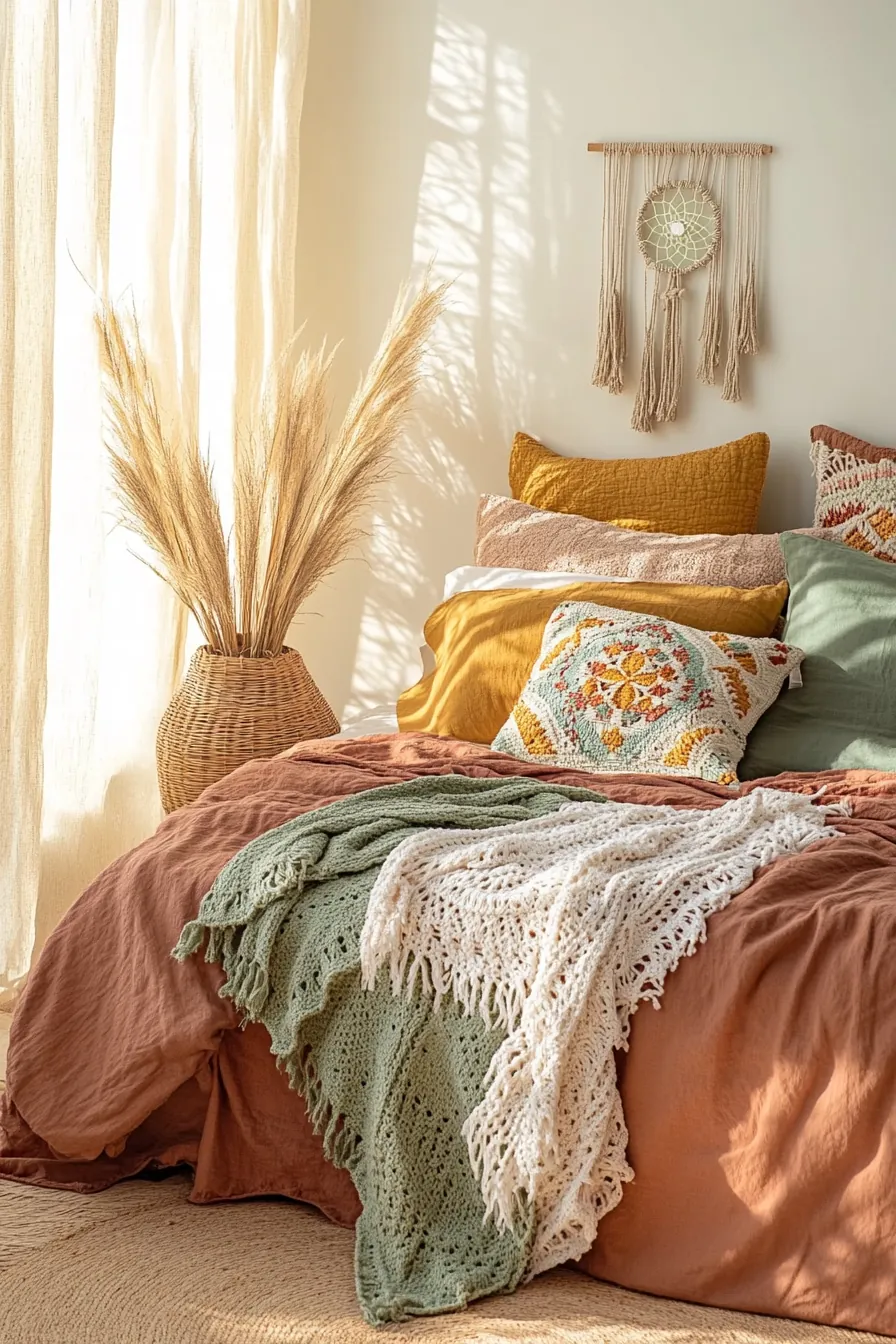 Elevate Your Space Using Bohemian Summer Bedding Trends