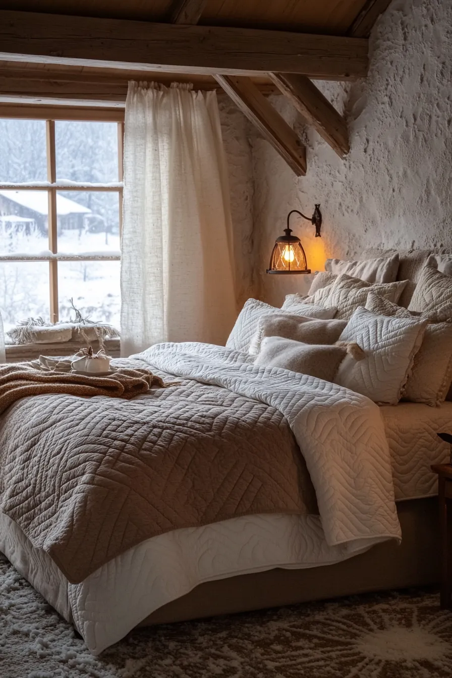 Elevate Your Space Using Cozy Winter Cottage Bedroom Decor