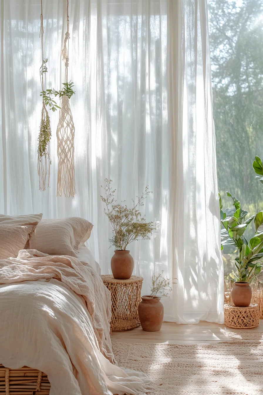 Elevate Your Space with Airy Summer Boho Bedroom Accents
