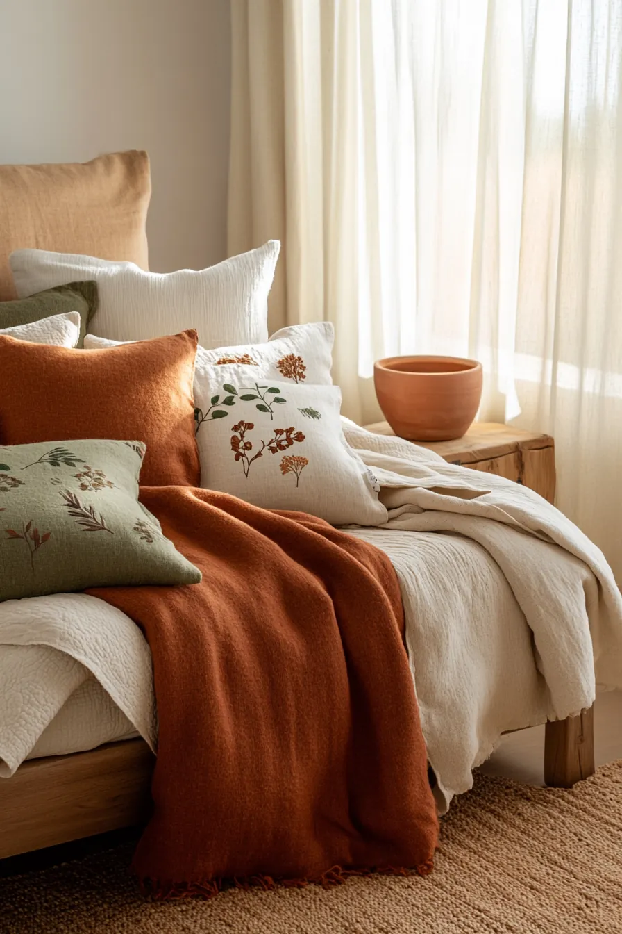 Elevate Your Space with Autumn Earthy Tone Bedroom
