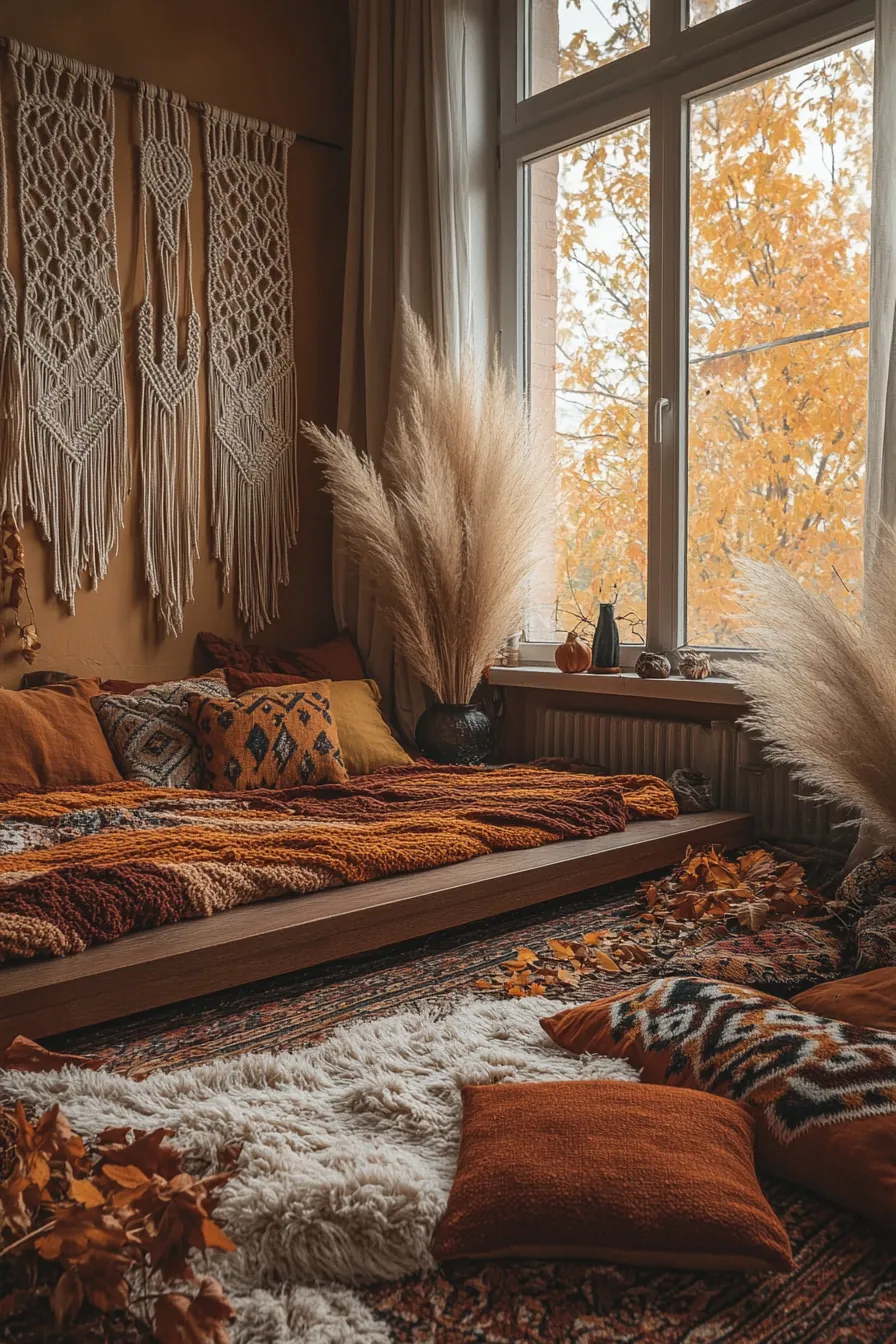 Elevate Your Space with Fall Inspired Bohemian Bedroom Decor