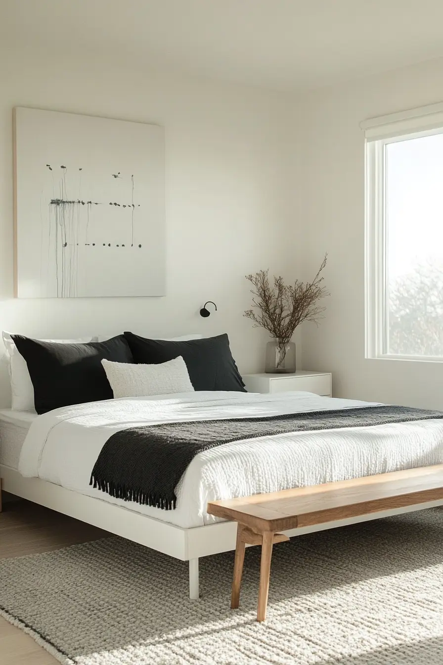 Elevate Your Space with Monochrome Minimalist Bedroom Decor