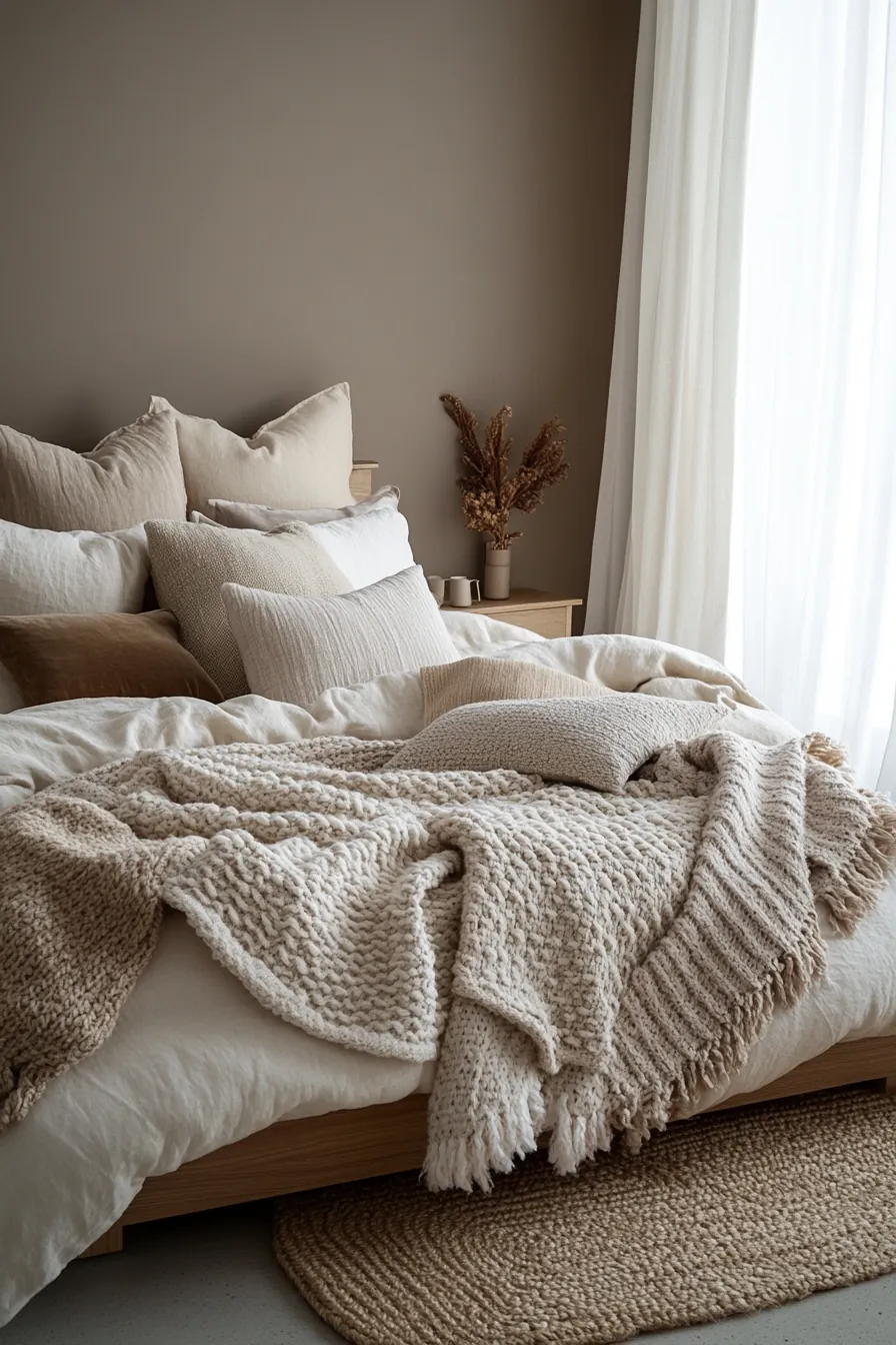 Elevate Your Space with Neutral Winter Bedroom Layers and