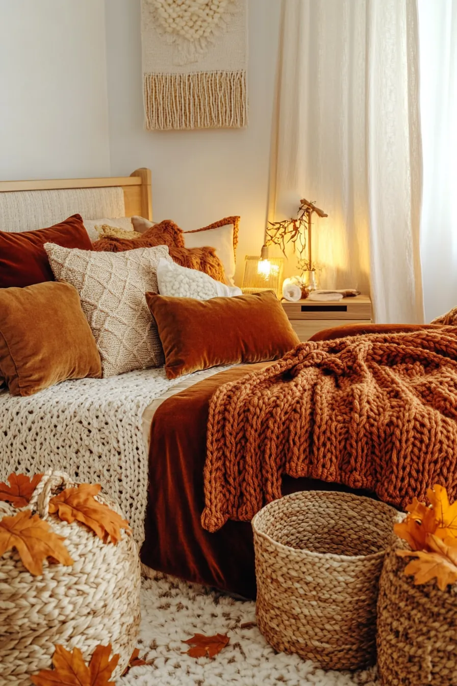 Elevate Your Space with Warm Tone Bedroom Accessories for Fall