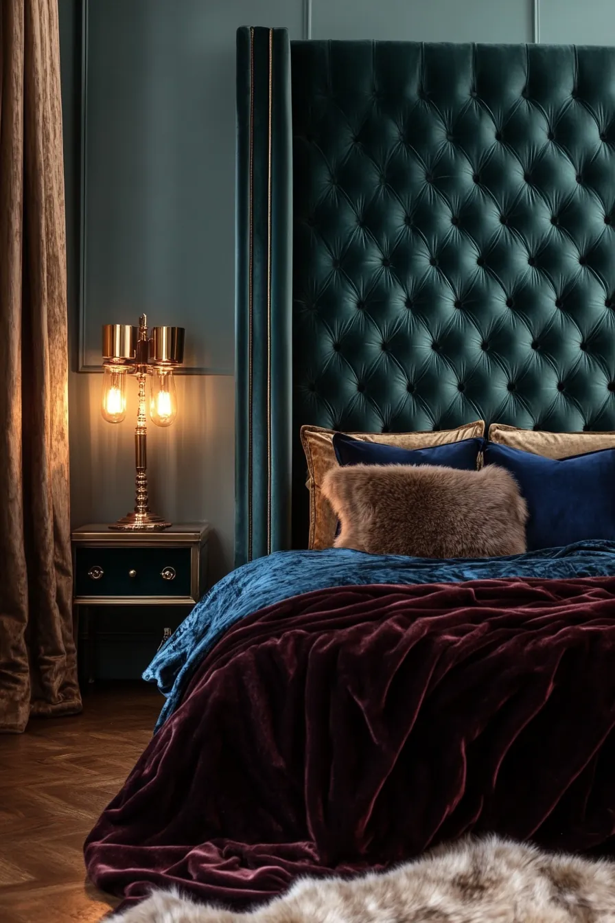 Elevate Your Space with Winter Luxe Velvet Bedroom Themes