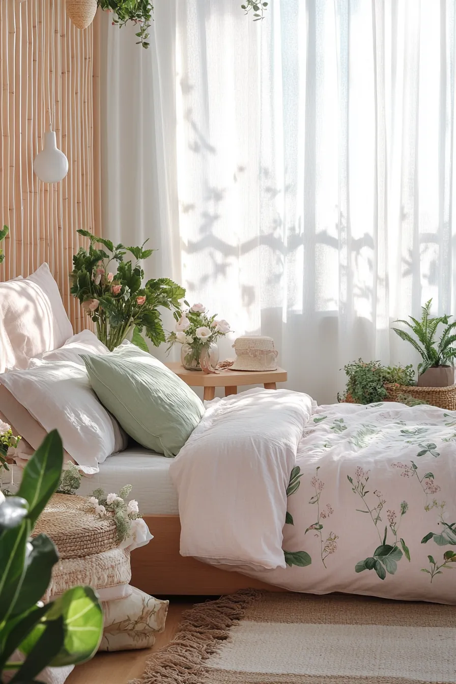 Elevate your sanctuary using seasonal botanical bedroom designs spring ideas