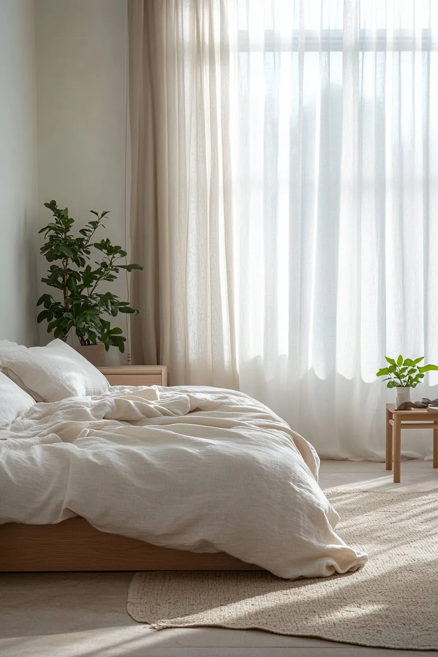 Elevate your sleep sanctuary with lightweight linen bedding for summer minimalism