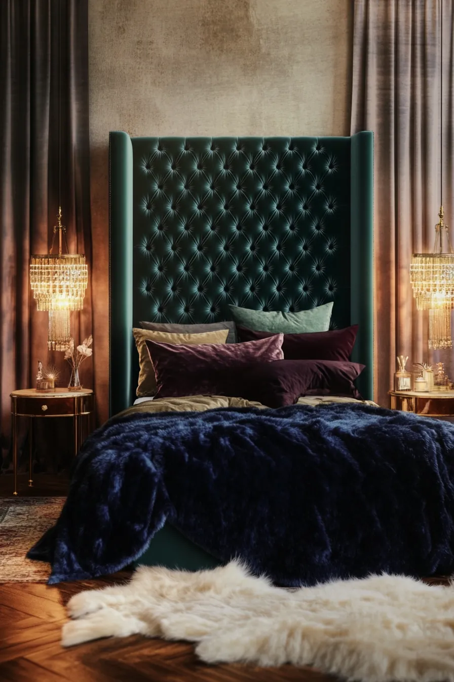 Embrace Comfort and Glamour with Winter Luxe Velvet Bedroom Themes
