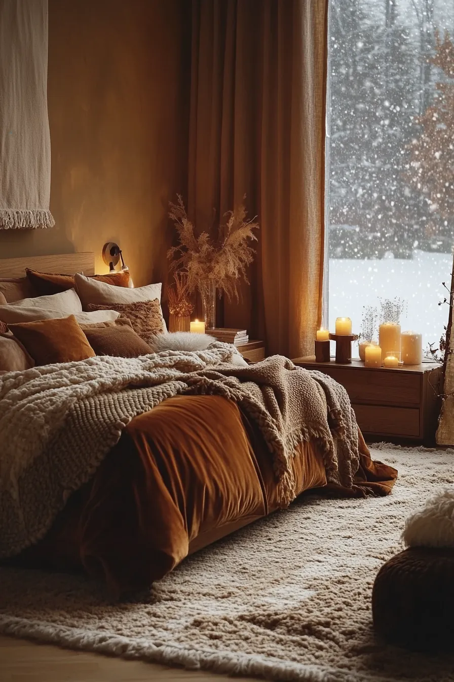 Embrace Comfort and Style Using a Warm Toned Winter Bedroom Palette