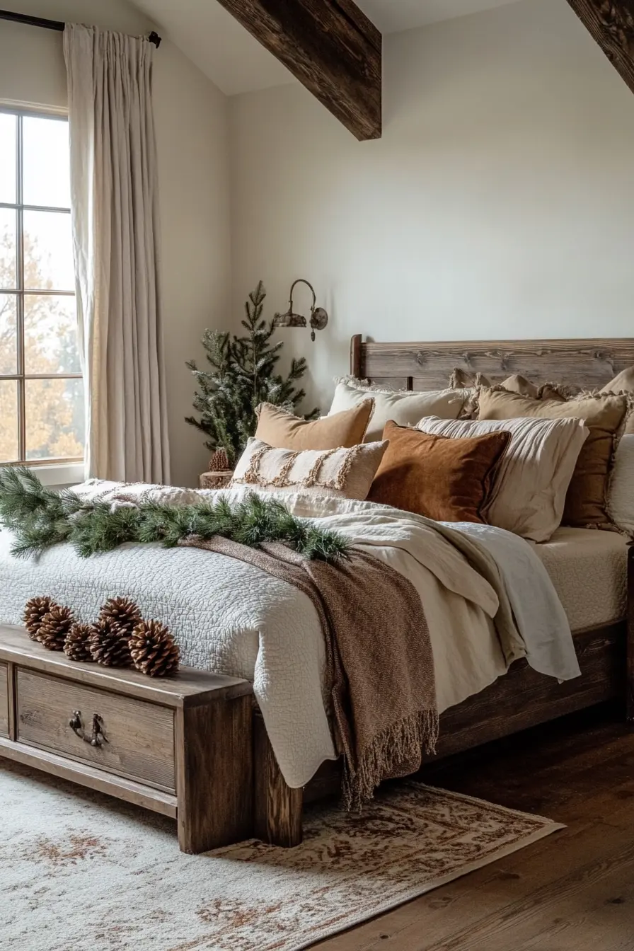Embrace Cozy Vibes with Winter Farmhouse Bedroom Decor