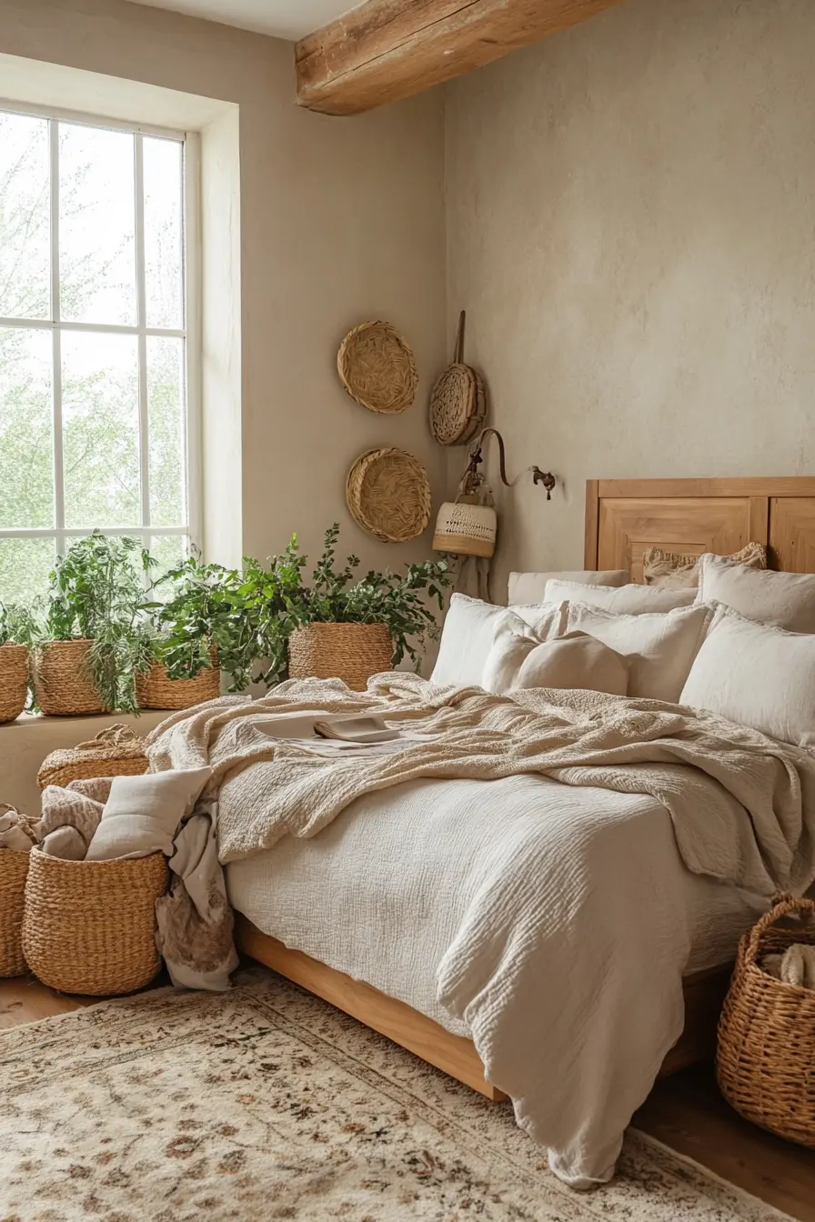 Embrace Natural Textures for a Cozy Cottage Bedroom