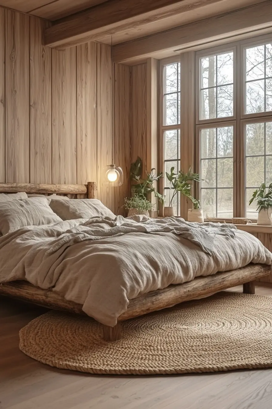 Embrace Natural Wood for a Warm Bedroom Oasis
