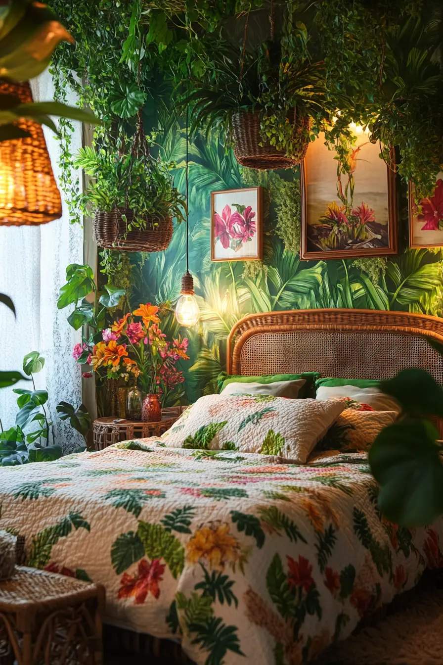 Embrace Nature Achieving the Tropical Jungle Bedroom Look